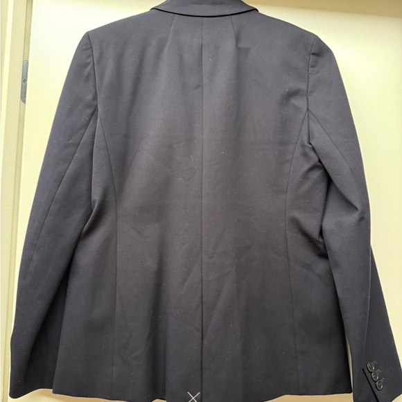 J. Crew Stretch Cotton Navy Blazer Size 10 - Picture 2 of 4